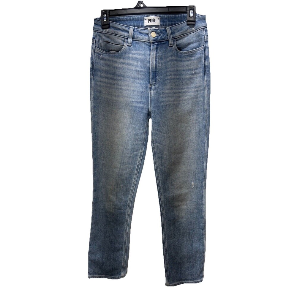 Paige Womens Jeans Blue Denim Hoxton Crop Slim Everyday Day Capsule Casual Sz 27